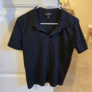 🌟Mens Banana Republic Black Polo Shirt Classic Style